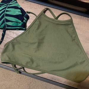 Aerie high neck bikini top